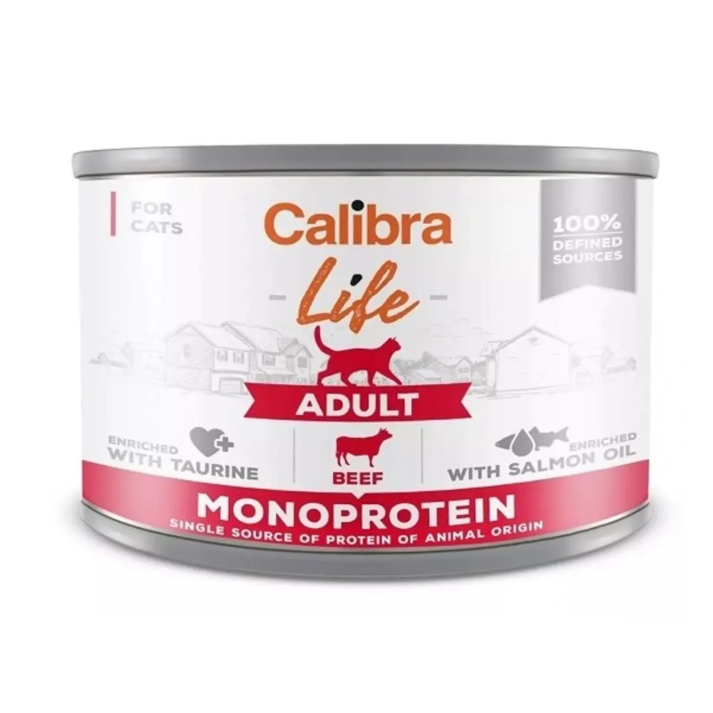 Calibra Cat Life konzerva Adult Beef 200 g | Konzerva pro kočky | P58068
