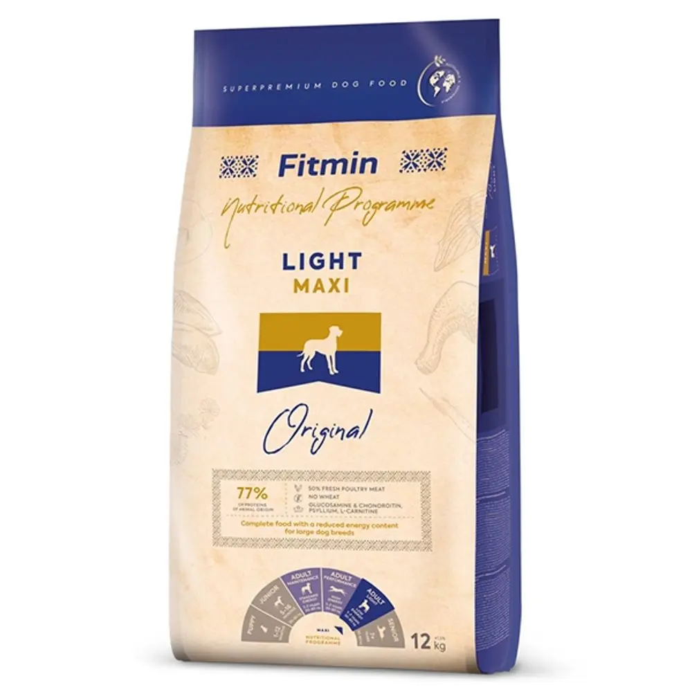 Minimální trvanlivost do 24.3. 2026: Fitmin Dog Maxi Light 12 kg | P59317