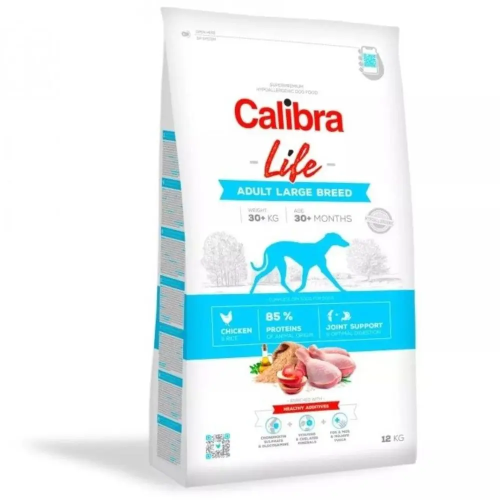 Minimální trvanlivost do 10.3. 2026: Calibra Dog Life Adult Large Breed Chicken 12 kg | P59320
