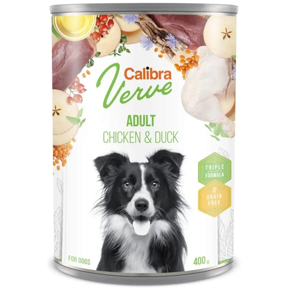 Calibra Dog Verve konzerva GF Adult Chicken & Duck 400 g | Konzerva pro psy | P58047