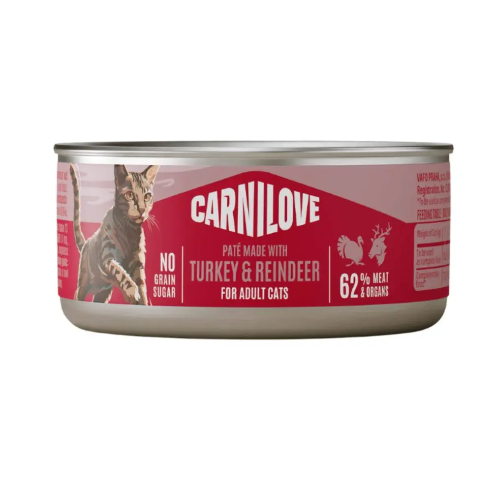Carnilove Cat Can Paté Turkey & Reindeer 100g | Konzerva pro kočky | P59440