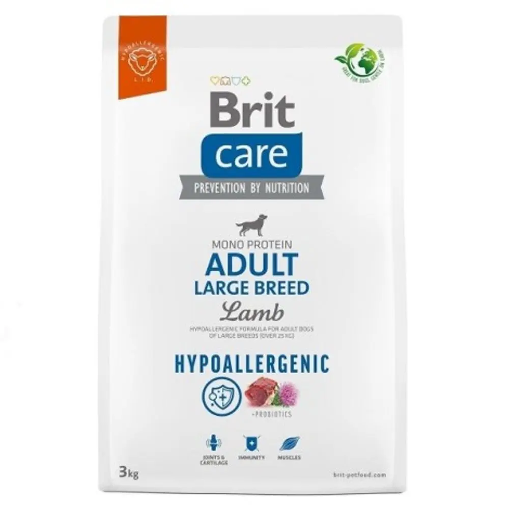 Minimální trvanlivost do 5.7. 2026: Brit Care Dog Hypoallergenic Adult Large Breed Lamb 3 kg | P59679