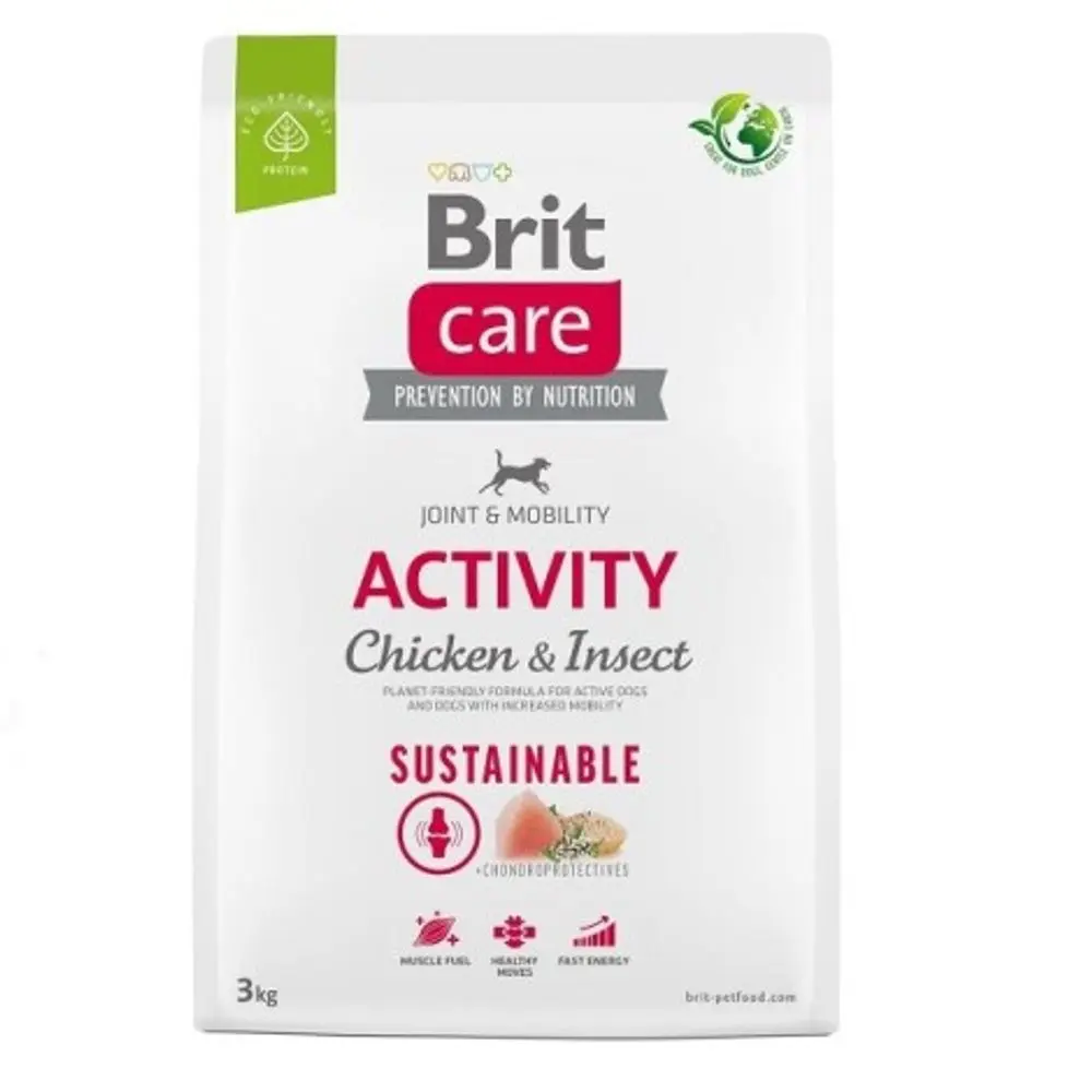 Minimální trvanlivost do 30.4. 2026: Brit Care Dog Sustainable Activity Chicken & Insect 3 kg | P59348