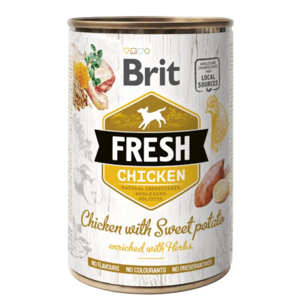 Brit Fresh Dog konzerva Chicken with Sweet Potato 400 g | Konzerva pro psy | P58003