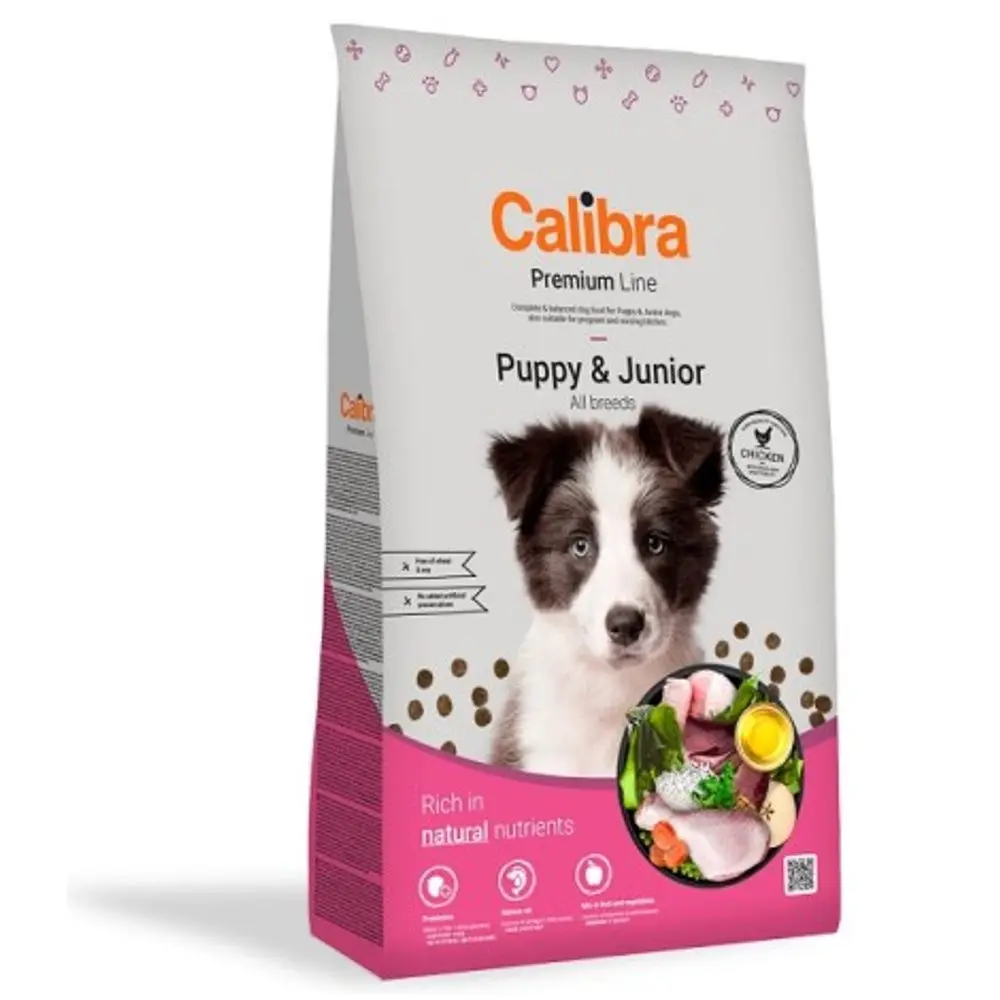 Calibra Dog Premium Line Puppy & Junior 12 kg | Granule pro psy | P57072