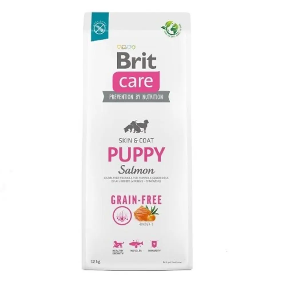 Minimální trvanlivost do 13.6. 2026: Brit Care Dog Grain-free Puppy Salmon 12 kg | P59640