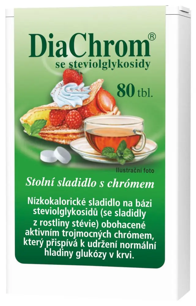 Sladidlo - DiaChrom se stévií 80 tbl.