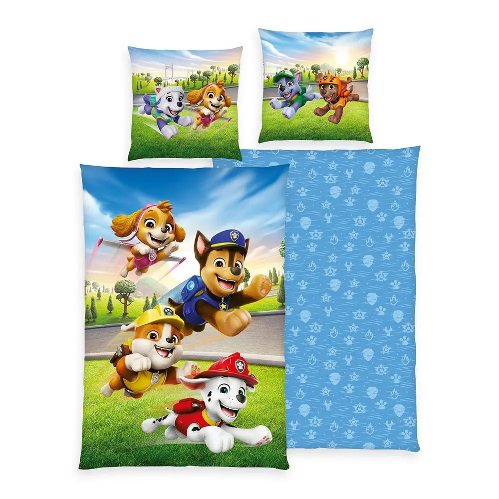 Herding Povlečení Tlapková patrola 140x200/70x90cm modrý vzor