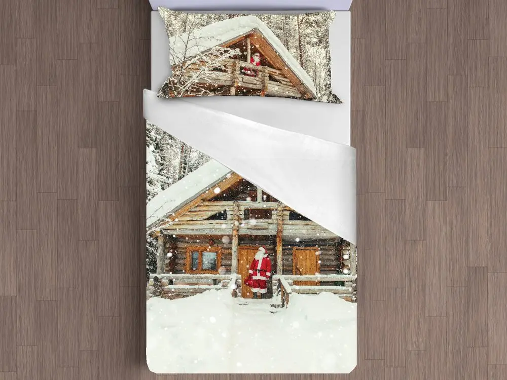 Gipetex Natural Dream 3D Italské povlečení 100% bavlna Santa - 140x200 / 70x90 cm