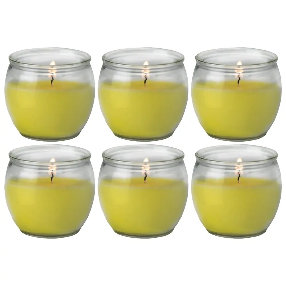 Petali Citronella vonná svíčka ve skle Maiorca 6ks - hoření 25h
