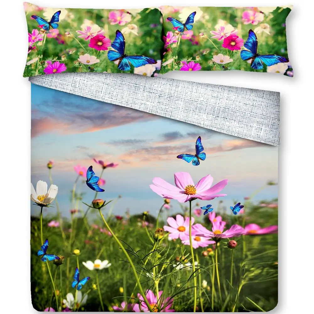 Gipetex Natural Dream 3D italské povlečení 100% bavlna Garden - 220x200 / 2x70x90 cm