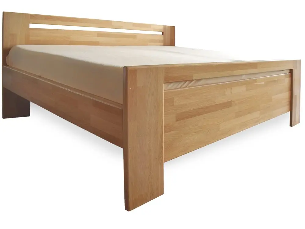 Oak´s Dubová postel Grandioso Plus 4 cm masiv dub cink -
