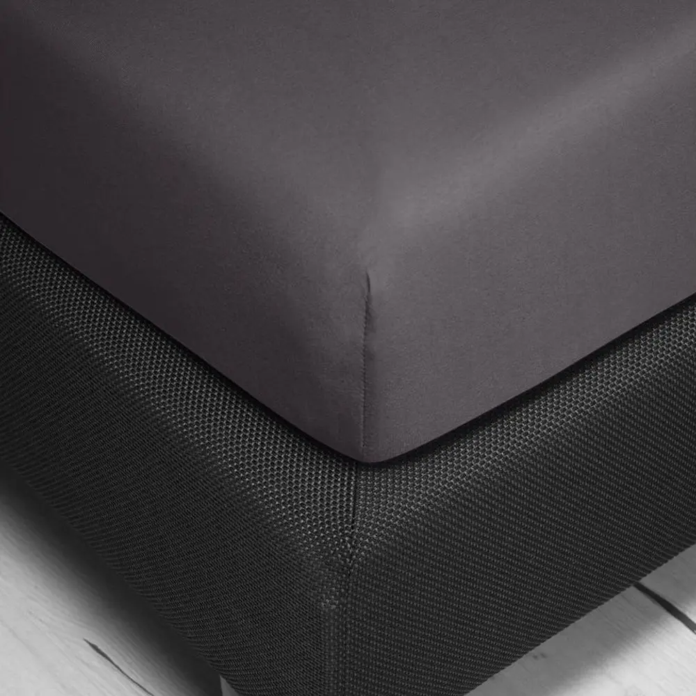 Bierbaum jersey prostěradlo kamenná šeď - 80-100 x 200 cm