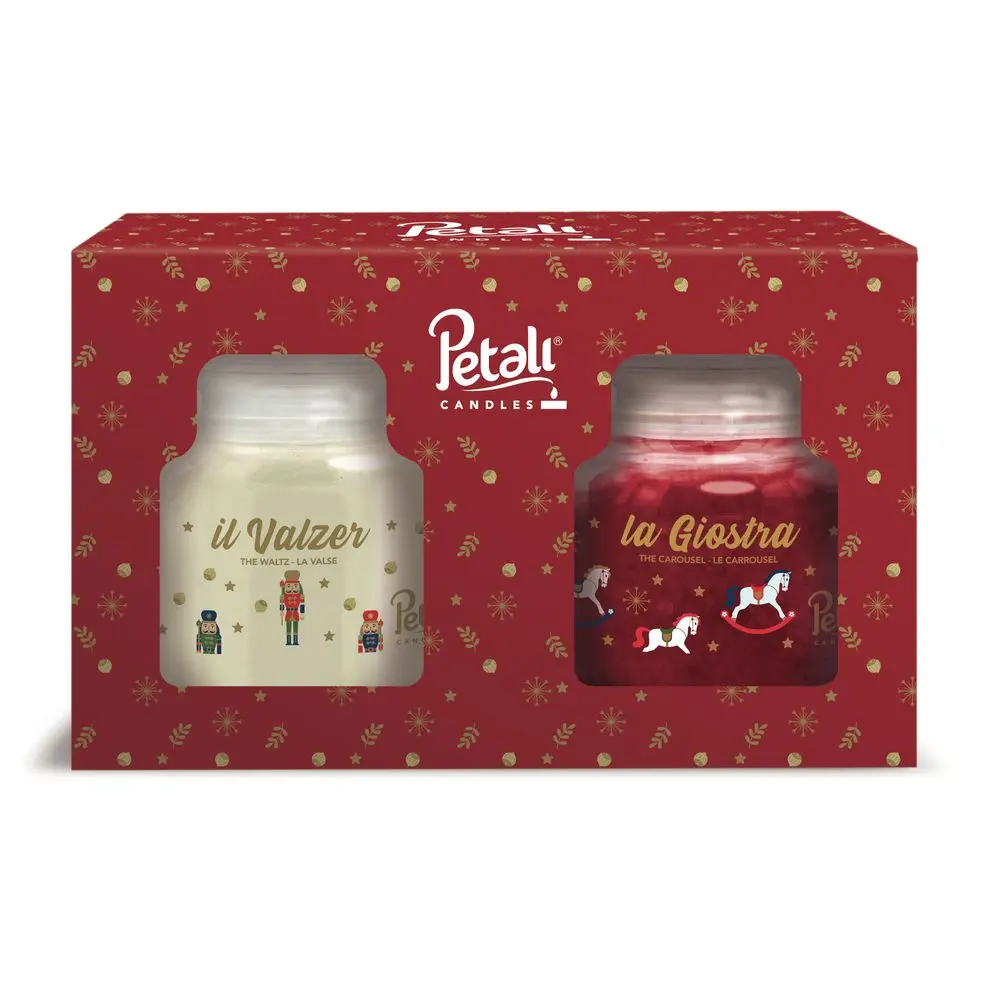 Petali Vánoční set Petali vonné svíčky ve skle 2x25h
