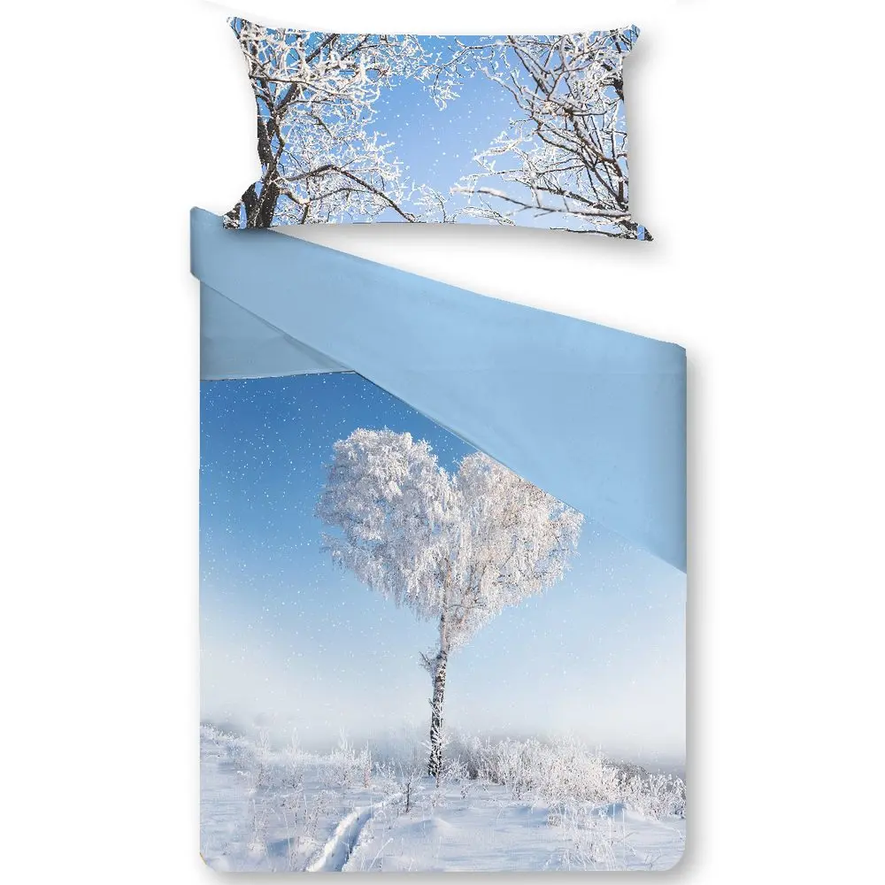 Gipetex Natural Dream 3D italské povlečení 100% bavlna Love tree - 220x200 / 2x70x90 cm