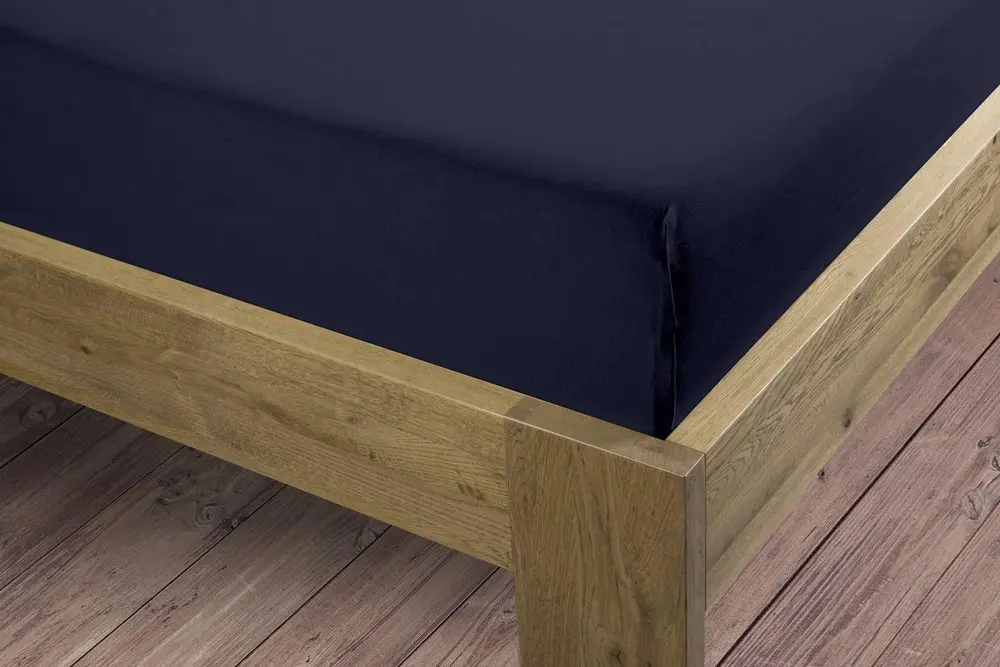 Bierbaum jersey prostěradlo tm. modrá - 180-200 x 200 cm