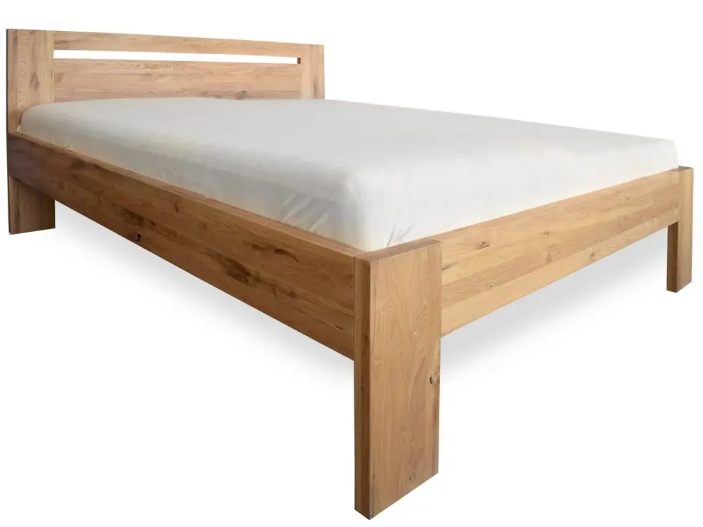 Oak´s Dubová postel Grandioso 4 cm masiv rustik -
