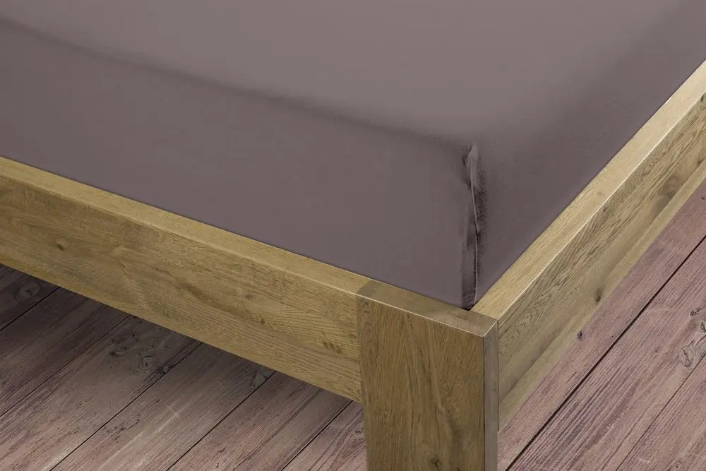 Bierbaum jersey prostěradlo šedohnědá - 180-200 x 200 cm
