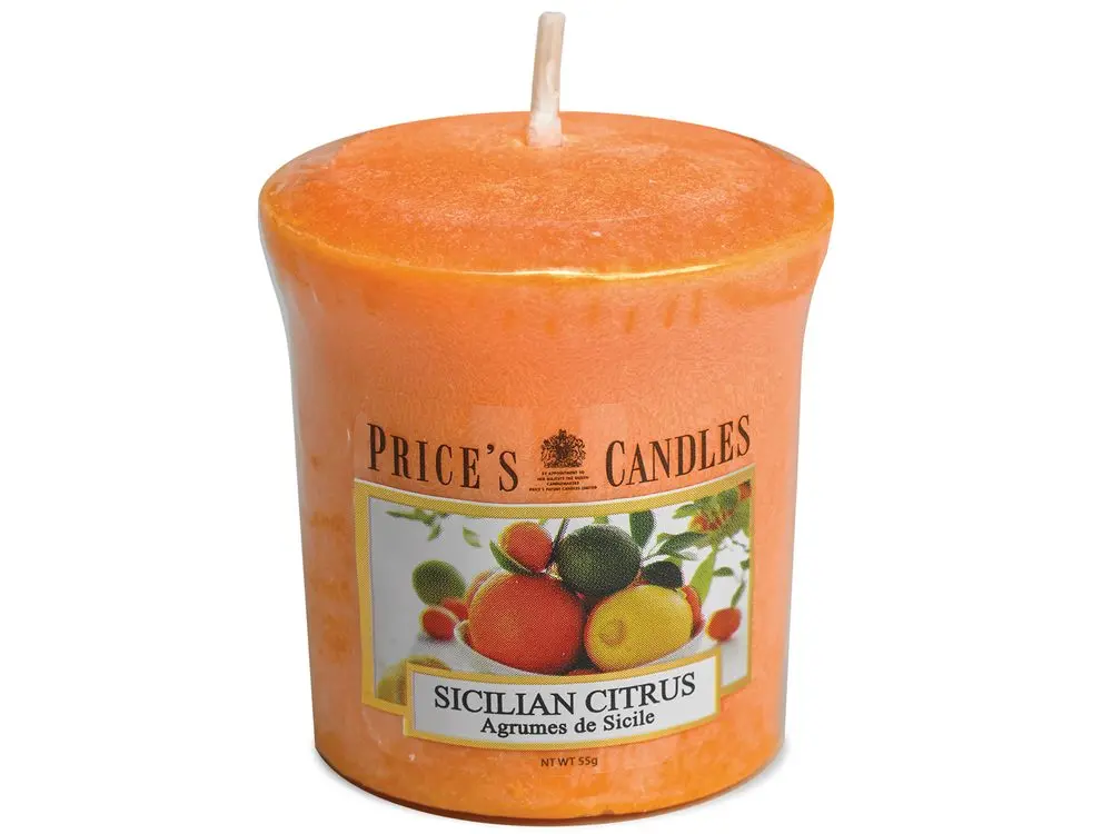 Price’s FRAGRANCE votivní svíčka Sicilské citrusy - hoření 15h