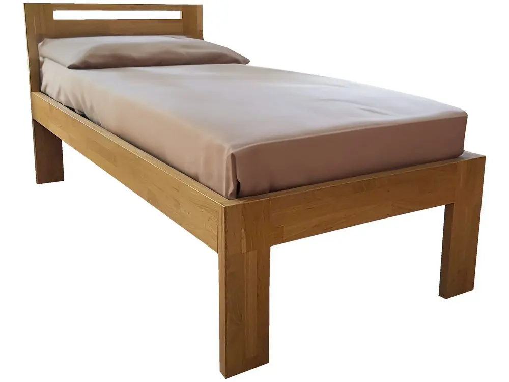 Oak´s Dubová postel Mono Klasik 4 cm masiv cink -
