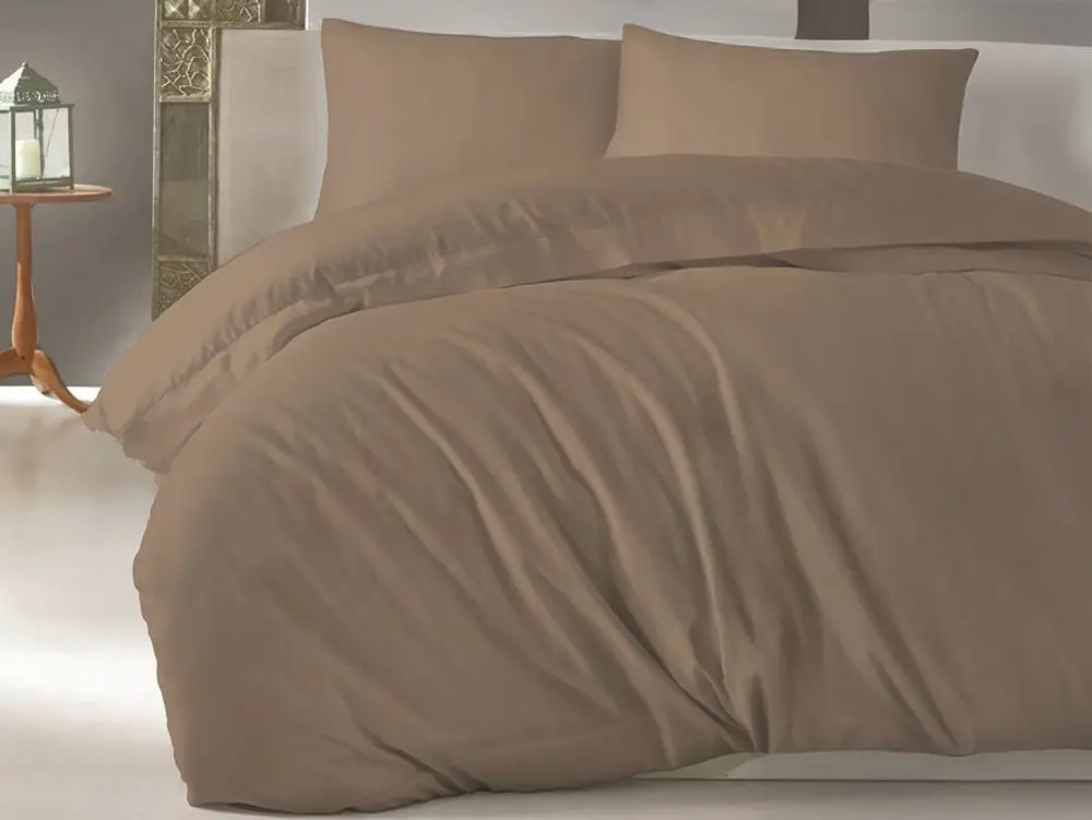 Cottonbox povlečení bavlněný satén Satin Beige - 220x200 / 2x70x90 cm