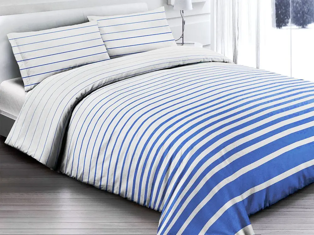 Gipetex Natural Dream Italské povlečení 100% bavlna Rigato blue