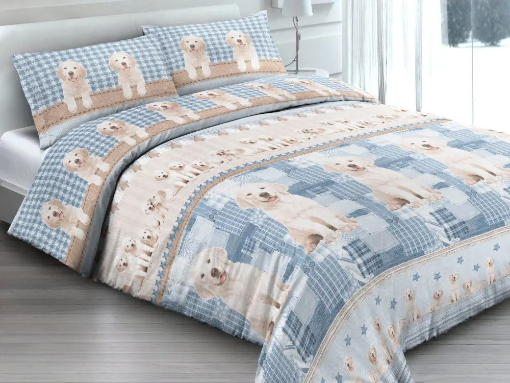 Gipetex Natural Dream Italské povlečení 100% bavlna Cani - štěňata