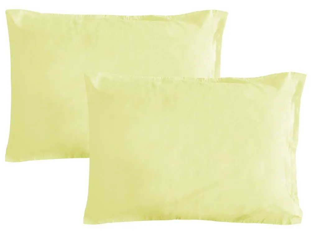 Gipetex Natural Dream Povlak na polštář italské výroby 100% bavlna - 2 ks sv.žlutá