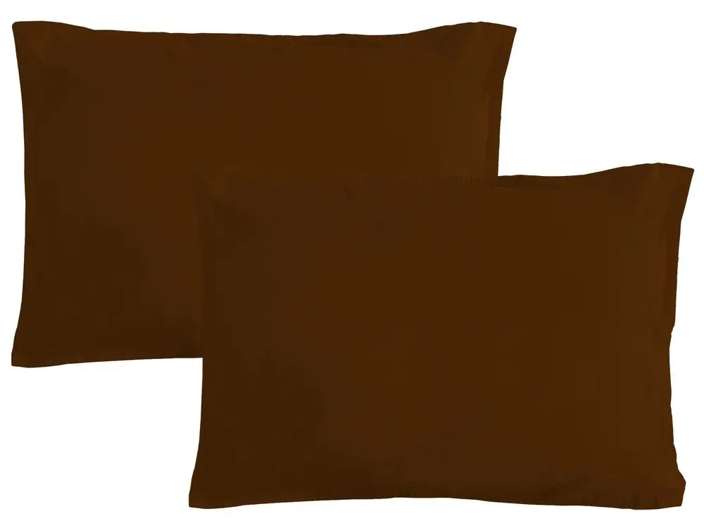 Gipetex Natural Dream Povlak na polštář italské výroby 100% bavlna - 2 ks tm.hnědá