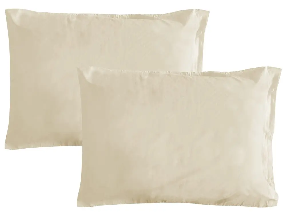 Gipetex Natural Dream Povlak na polštář italské výroby 100% bavlna - 2 ks krémová