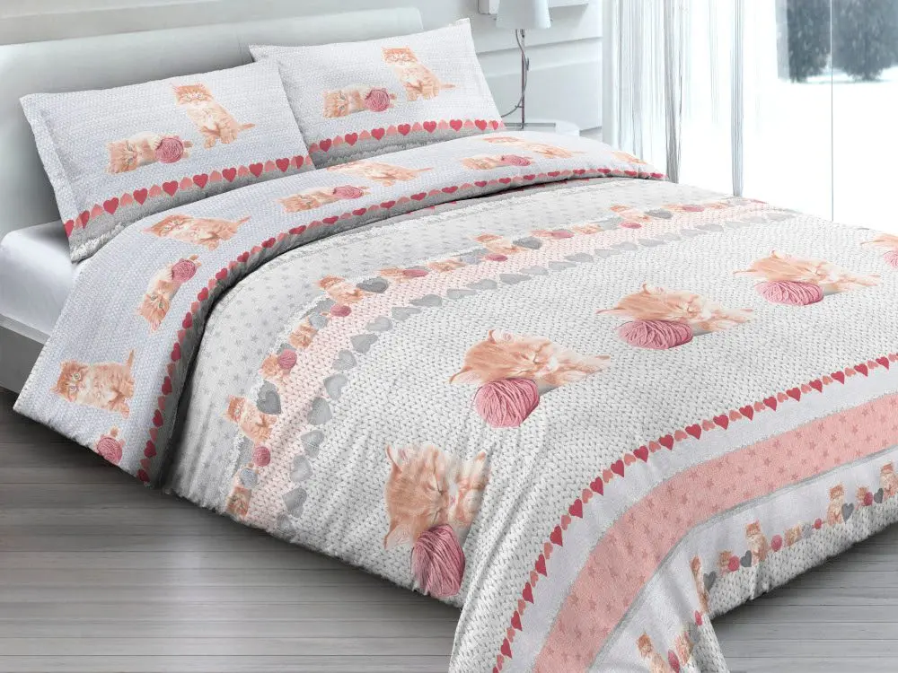 Gipetex Natural Dream Italské povlečení 100% bavlna Gatti - koťátka