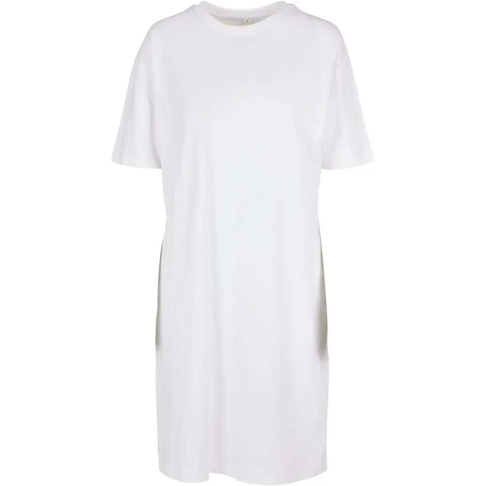 Build Your Brand Organické oversize šaty s rozparkem a spadlými rameny Barva: