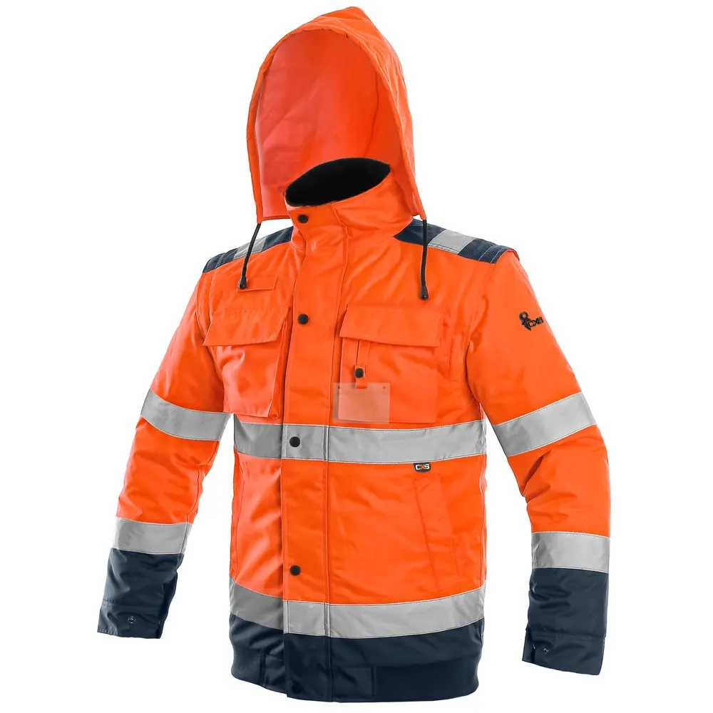 Bunda CXS LUTON, výstražná, pánská, oranžovo-modrá, vel. S