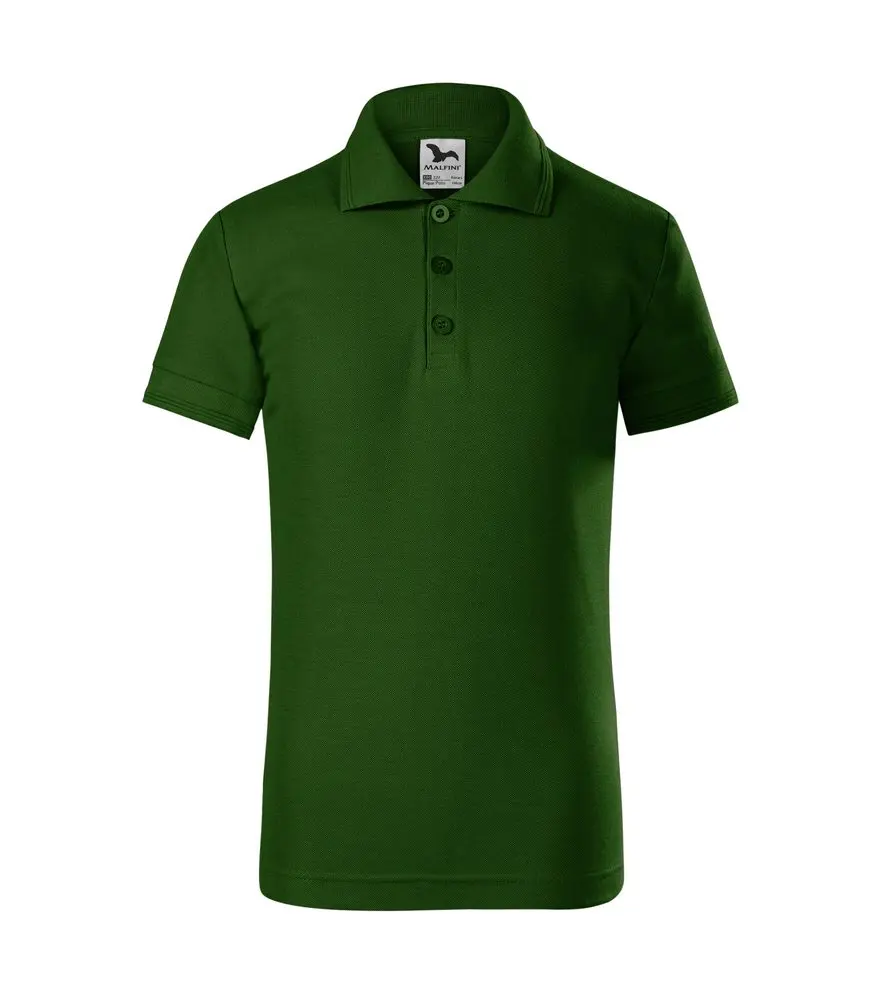 MALFINI Dětská polokošile Pique Polo - Lahvově zelená | 134 cm (8 let)