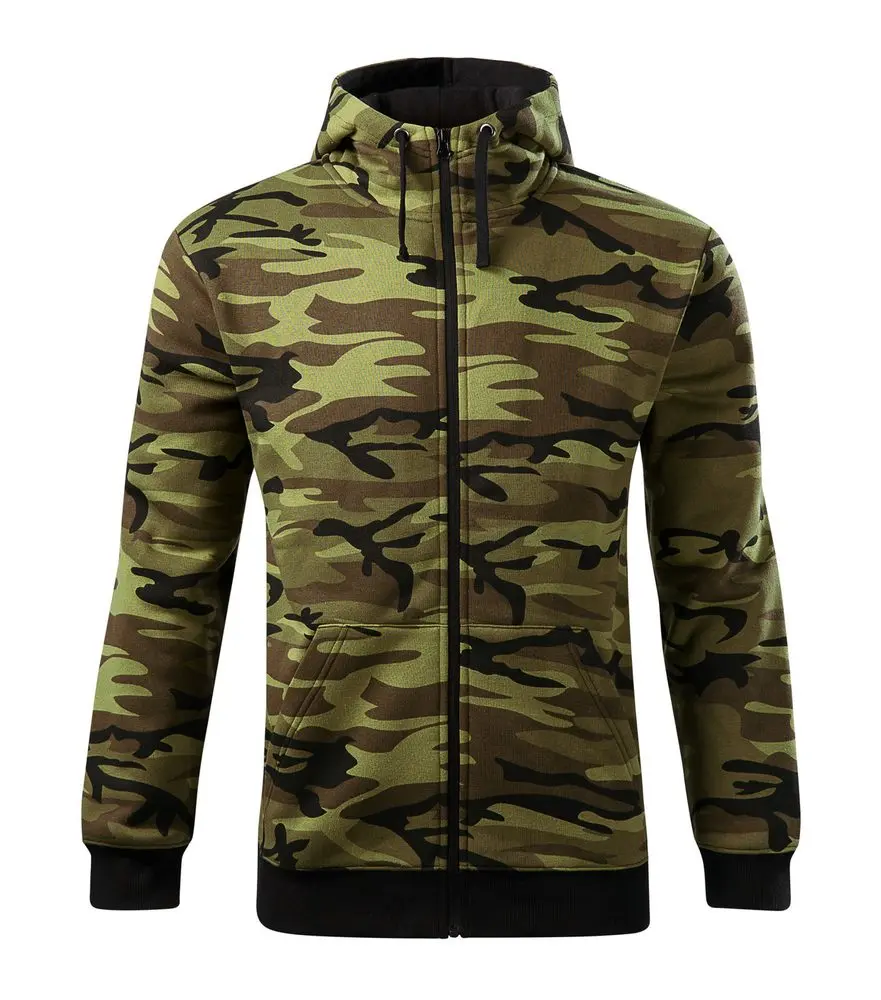 MALFINI Pánská mikina Camo Zipper - Maskáčová