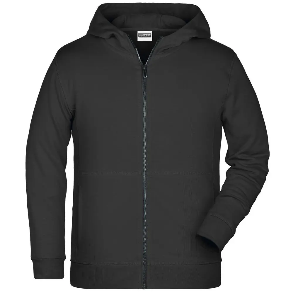 Daiber Dětská mikina na zip z biobavlny 8026k - Černá | 2XL
