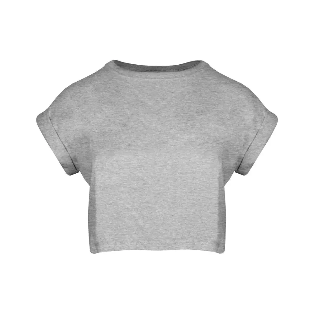 Mantis Dámské crop top tričko - Šedý melír | XL