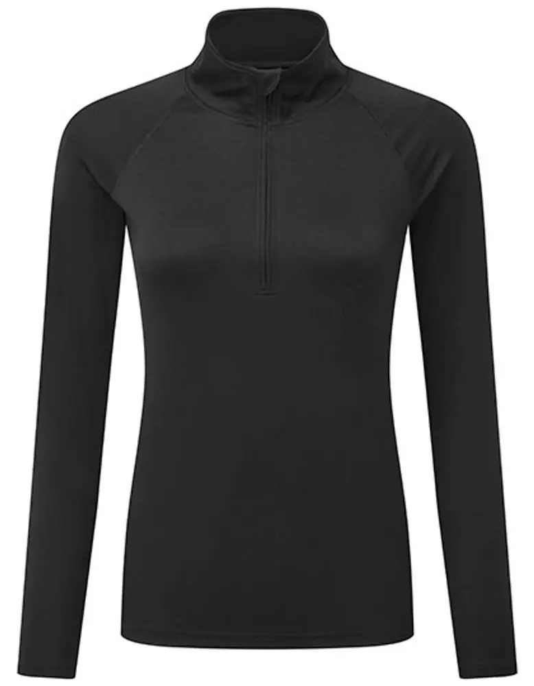TriDri® Dámské tričko s dlouhým rukávem a 1/4 zipem -