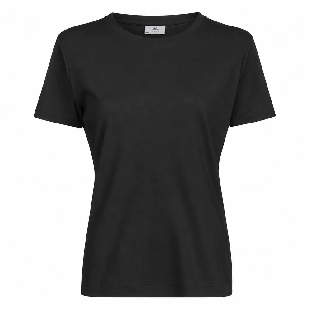 Tee Jays Dámské tričko s krátkým rukávem Pima Cotton - Černá | L