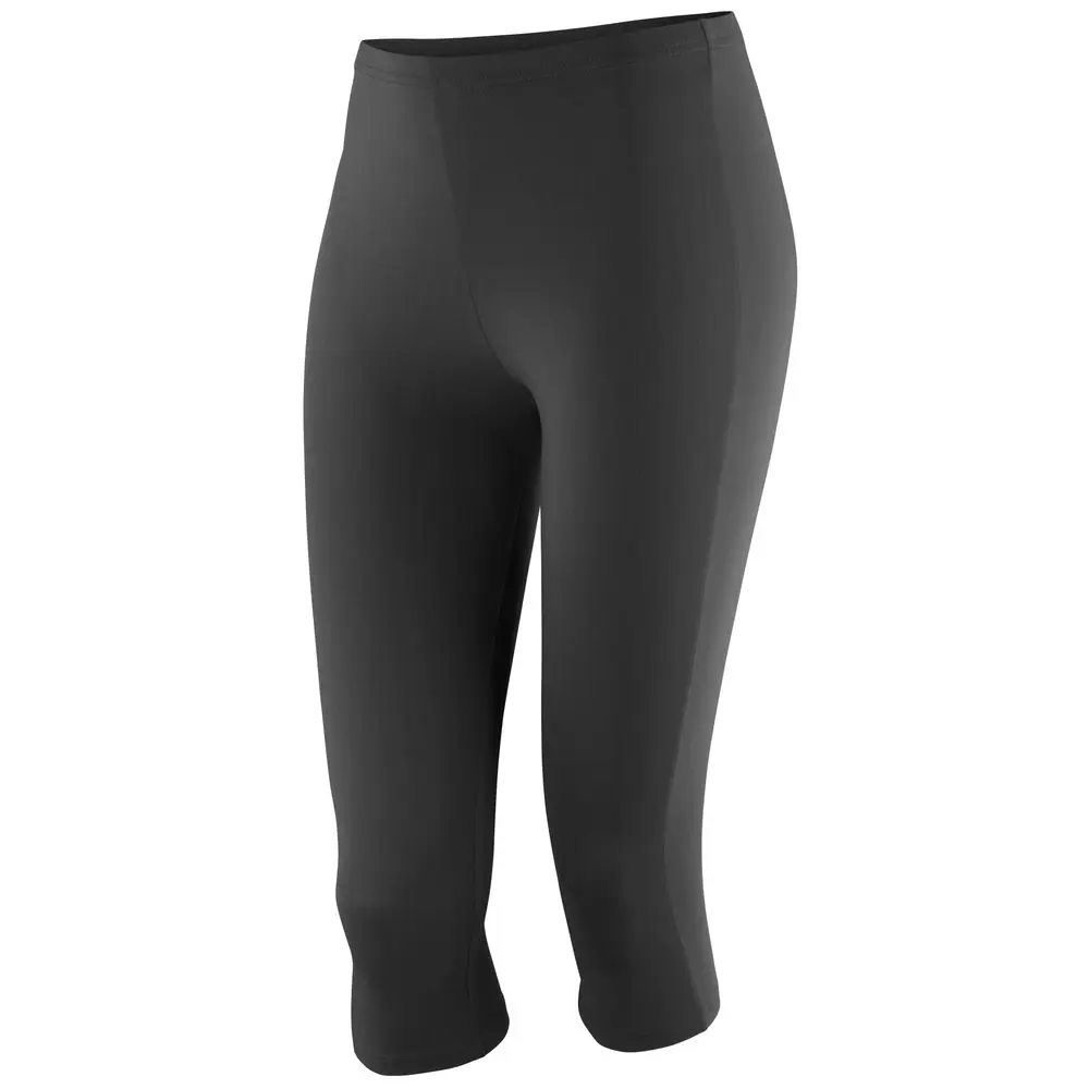 SPIRO Dámské sportovní capri legíny Impact Softex - Černá |