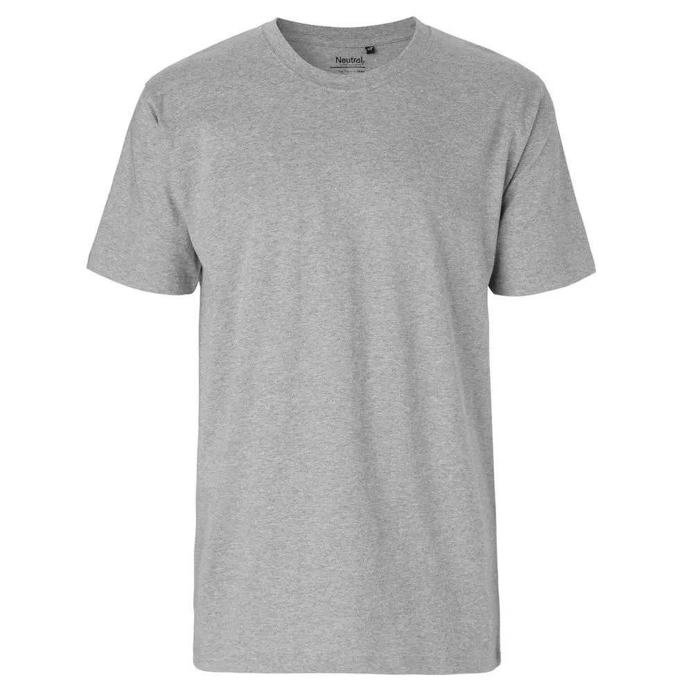 Rovné pánské triko Neutral z česané organické bavlny 185 g/m Barva: šedá, Velikost: 3XL NE60001