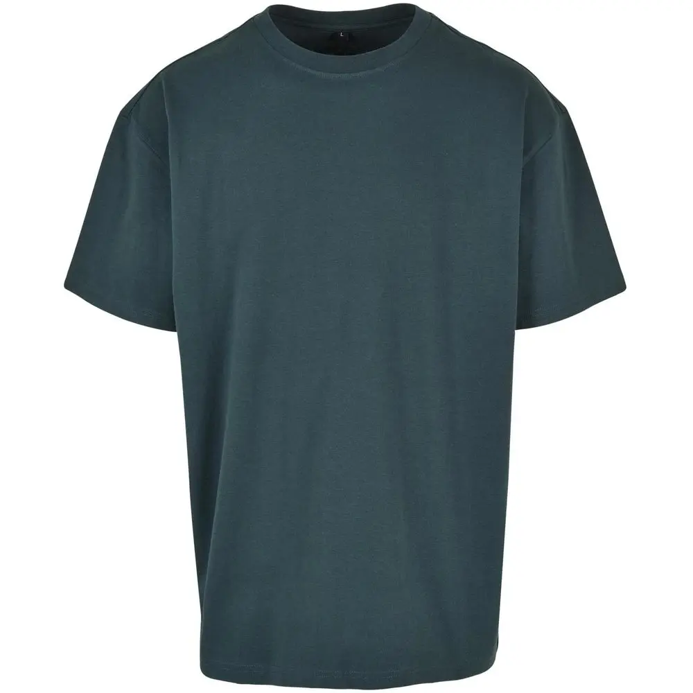 Build Your Brand Volnočasové oversize tričko z husté bavlny 240 g/m² se spadlými rameny Barva: zelená lahvová, Velikost: M