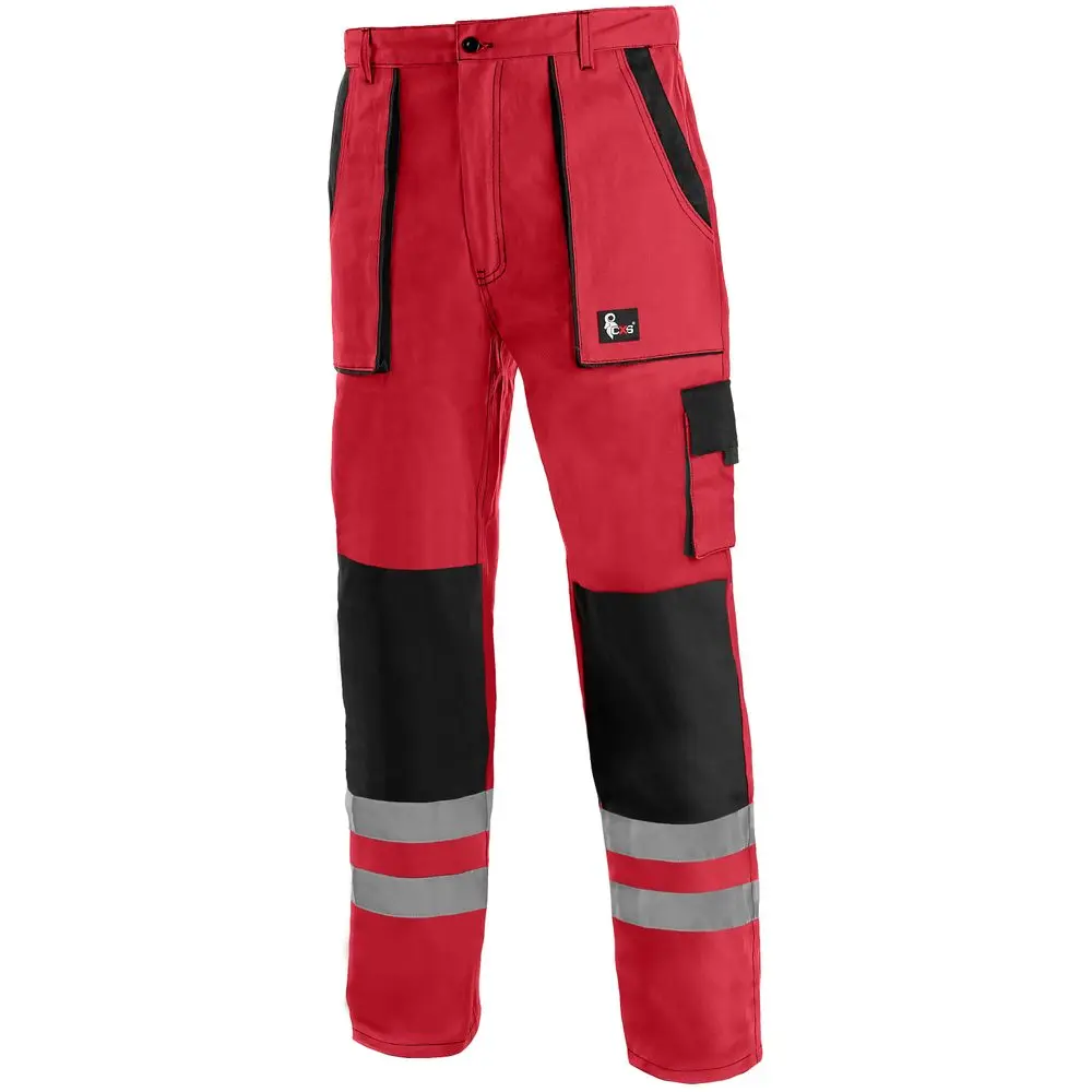 Kalhoty CXS LUXY BRIGHT, pánské, ČERVENO-ČERNÉ, vel. 46