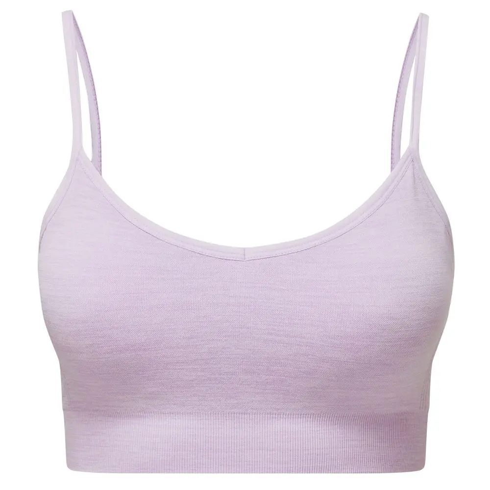 TriDri® Bezešvá sportovní podprsenka 3D Fit - Fialový melír | L