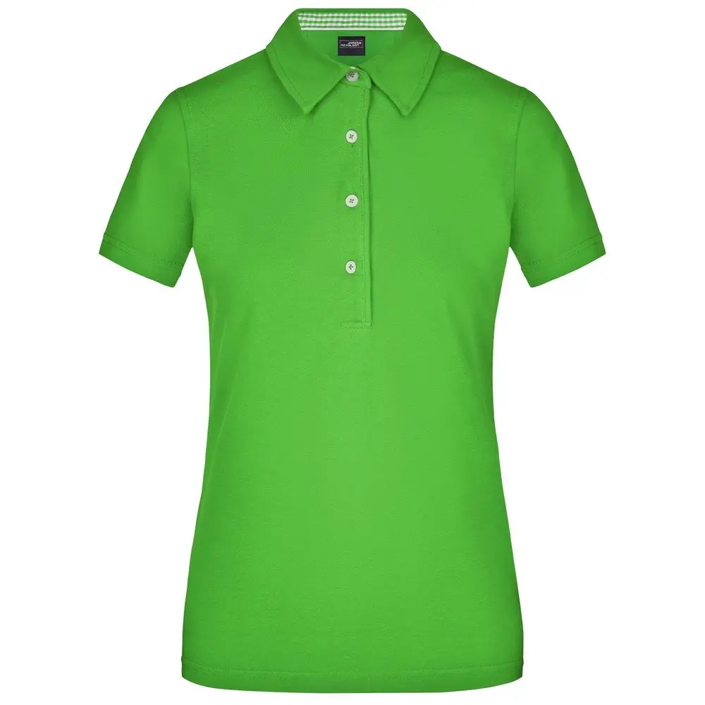 Daiber Elegantní dámská polokošile JN969 - Limetkově zelená / limetkově zelená / bílá | 2XL