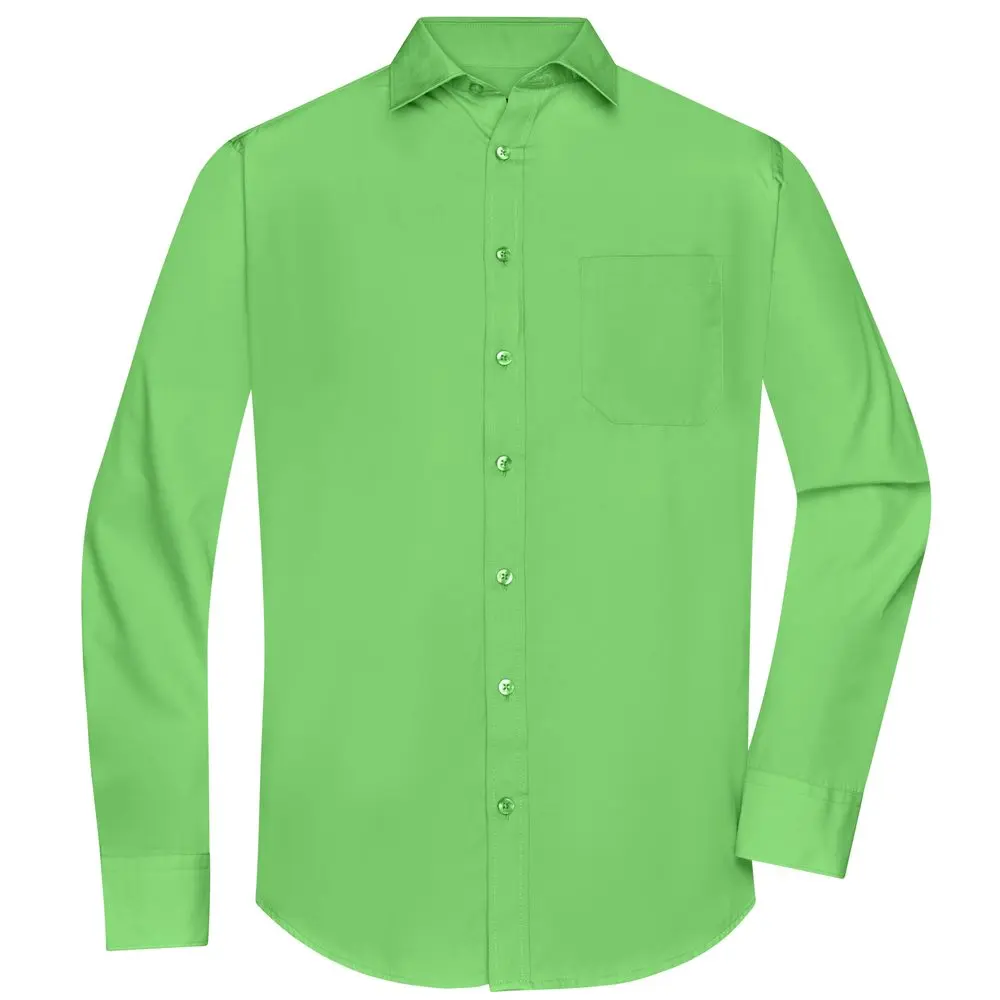 Daiber Pánská košile s dlouhým rukávem JN678 - Limetkově zelená | 2XL