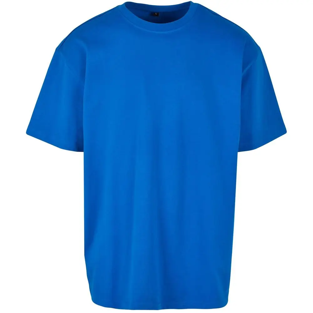 Build Your Brand Volnočasové oversize tričko z husté bavlny 240 g/m² se spadlými rameny Barva: modrá kobaltová, Velikost: M
