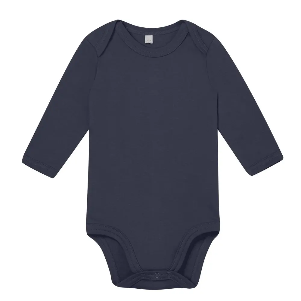Babybugz Kojenecké body s dlouhým rukávem - Námořní modrá | 6-12 měsíců