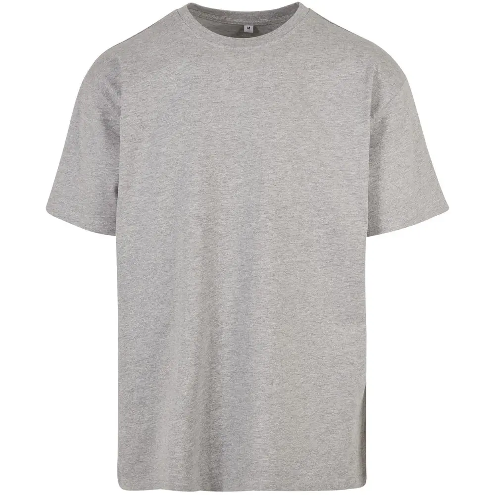 Build Your Brand Volnočasové oversize tričko z husté bavlny 240 g/m² se spadlými rameny Barva: šedá, Velikost: L