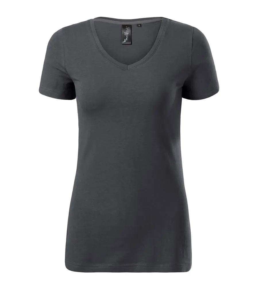 MALFINI ACTION V-NECK dámské Tričko light anthracite M 50-M